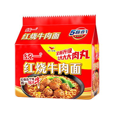 UNIF INSTANT NOODLES GRAISED BEEF LFAOVR 5PK