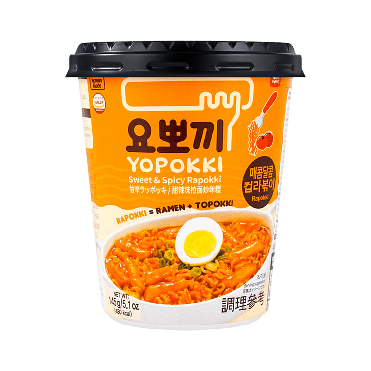 YOPOKKI SWEET AND SPICY CUP RAPOKKI 145G