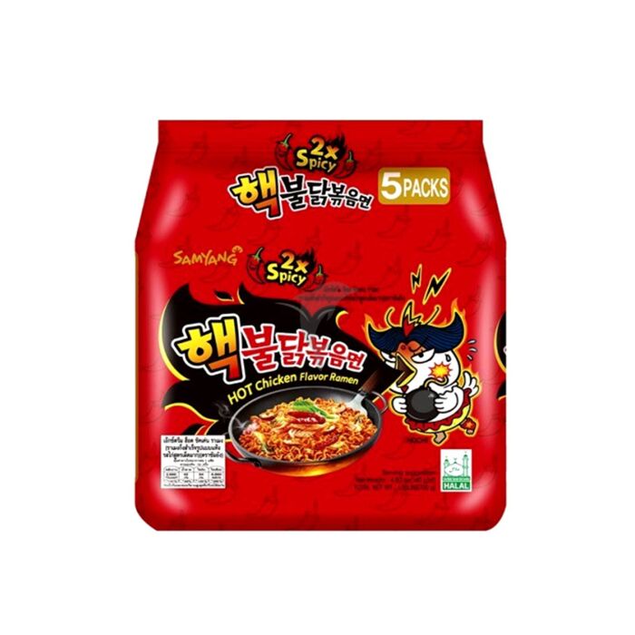 DOUBLE HOT CHICKEN FLAVOR RAMEN 5PKS