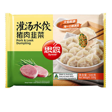 SYNEAR PORK AND LEEK DUMPLING 500G