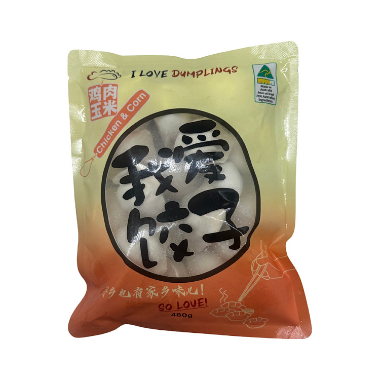 I LOVE DUMPLINGS CHICKEN&CORN480G