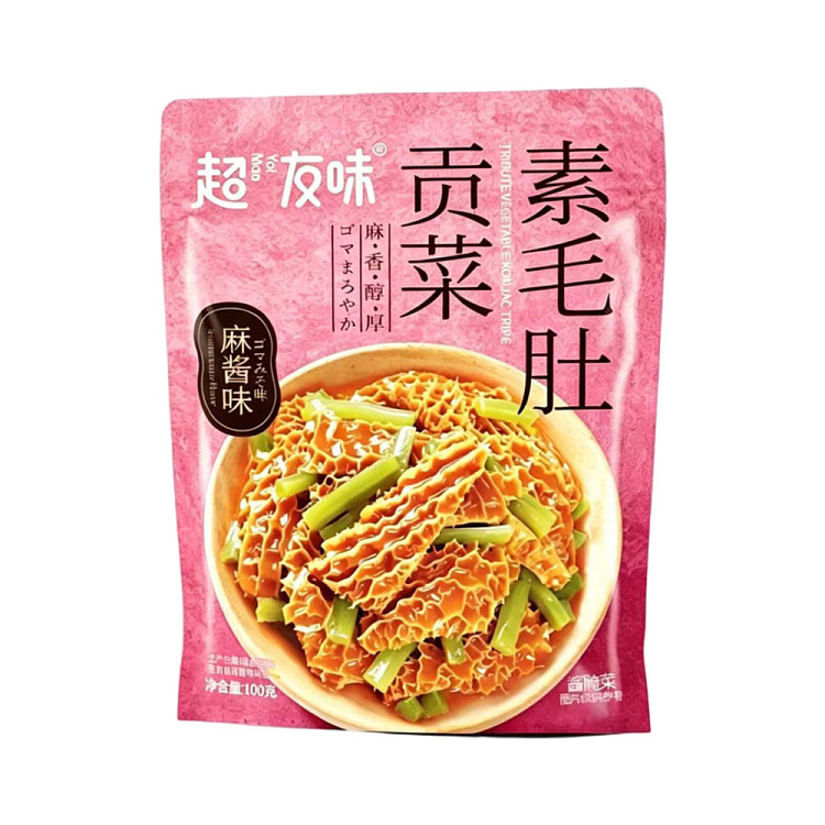 YO!MAN TRIBUTE VEGETABLE KONJAC TRIPE SESAME SAUCE FLAVOR100G